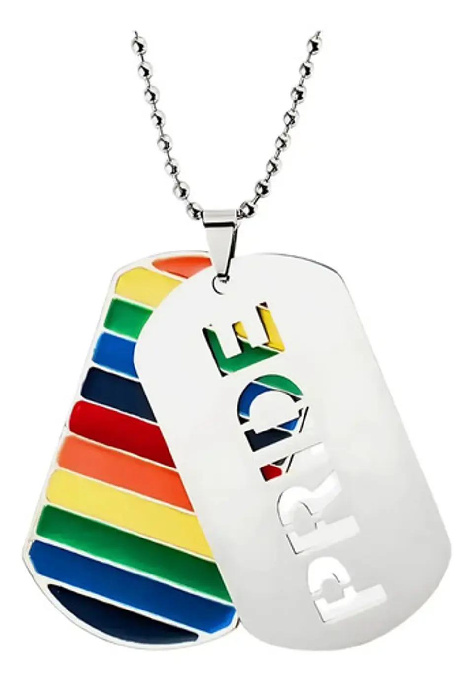 Collar Placa Lgbt Orgullo Gay Acero Inoxidable Hombre Mujer 1