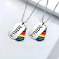 Collar Placa Lgbt Orgullo Gay Acero Inoxidable Hombre Mujer - Miniatura 2