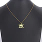 Collar Dije Acero Inoxidable Color Oro Calavera Craneo Mujer - Miniatura 3