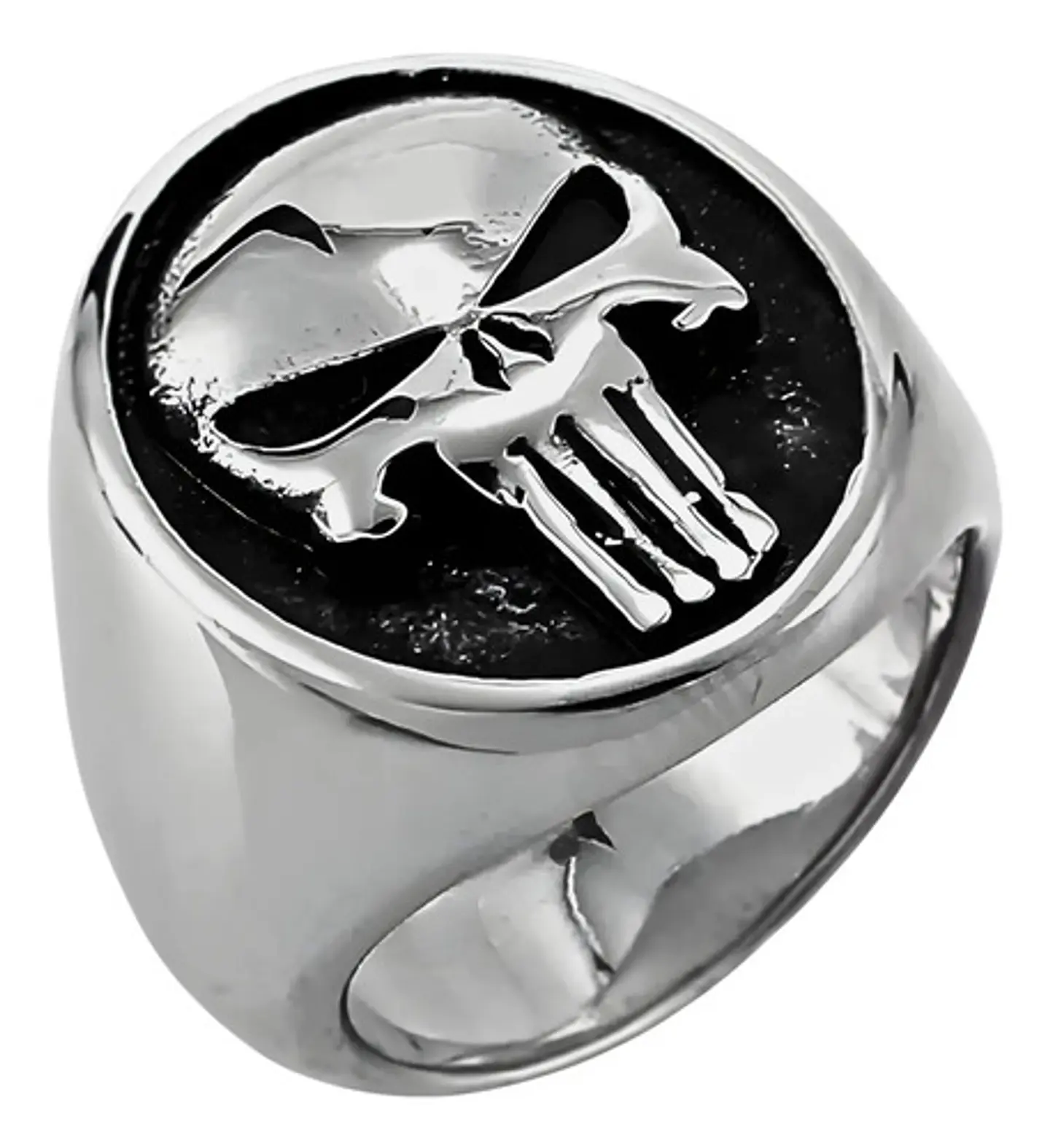 Anillo The Punisher Color Plata Acero Inoxidable Para Hombre 2