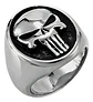 Anillo The Punisher Color Plata Acero Inoxidable Para Hombre - Miniatura 2