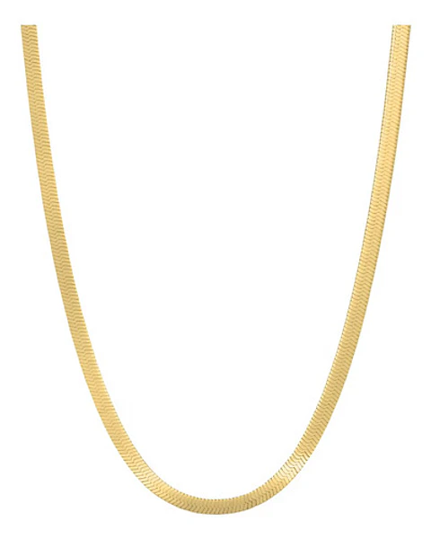 Cadena 60 Cm Serpiente 4mm Color Oro Acero Inoxidable Hombre