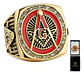 Anillo Mason Masoneria Color Plata Acero Inoxidable Hombre - Miniatura 1