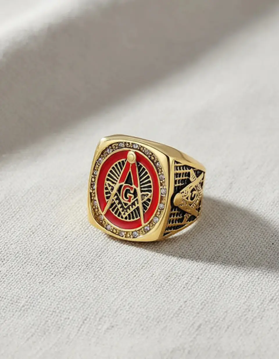 Anillo Mason Masoneria Color Plata Acero Inoxidable Hombre 5