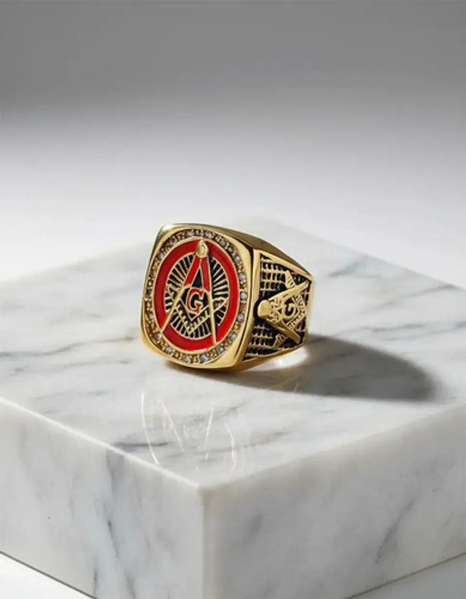 Anillo Mason Masoneria Color Plata Acero Inoxidable Hombre 6