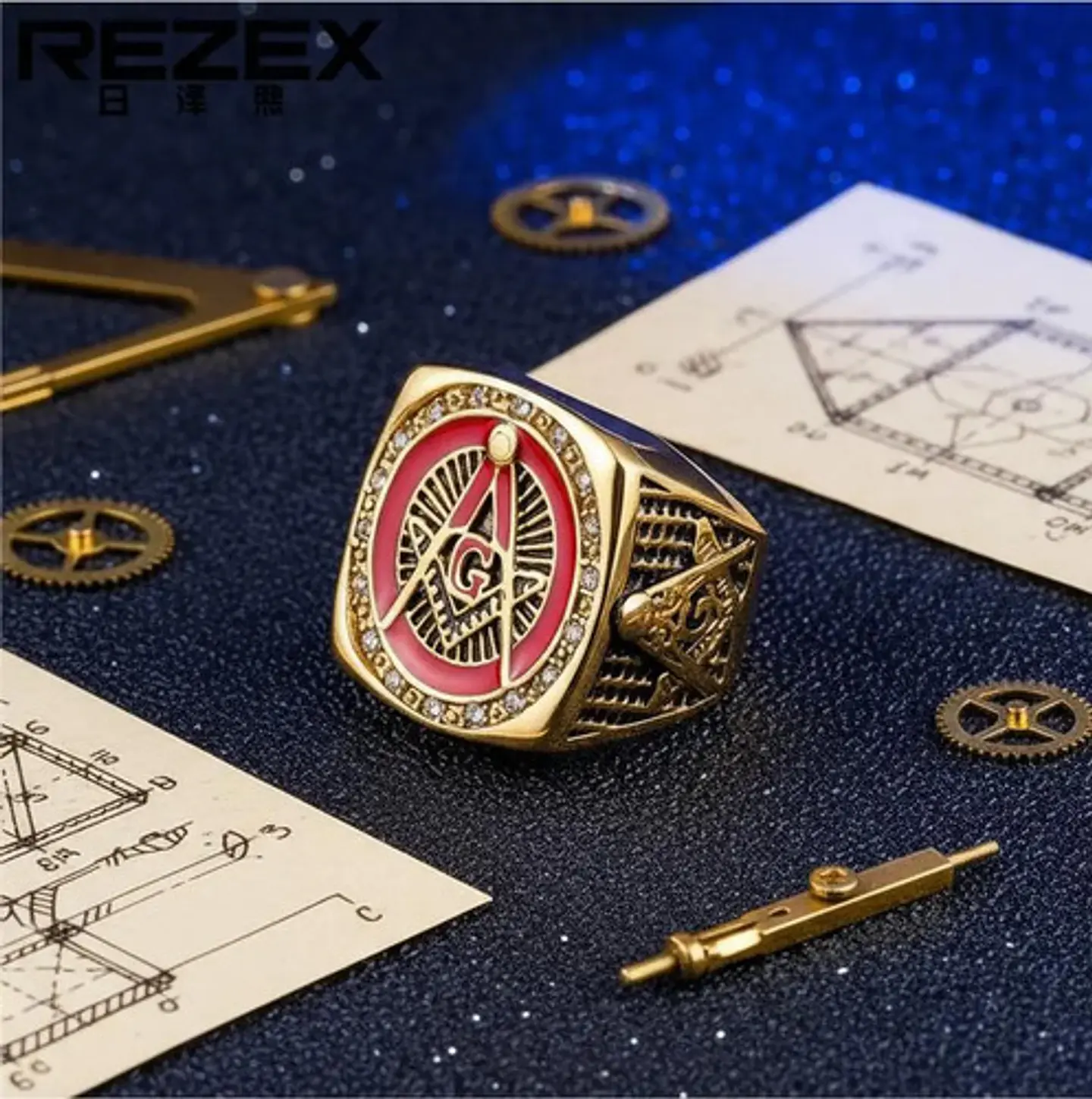 Anillo Mason Masoneria Color Plata Acero Inoxidable Hombre 7
