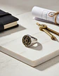 Anillo Hombre Símbolo Masón Masonería De Acero Color Plata - Miniatura 5