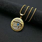 Collar Hombre Dije Piedras Ojo De Horus Color Oro De Acero - Miniatura 10