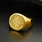 Anillo Argolla Brujula Color Oro Acero Inoxidable Hombre - Miniatura 4