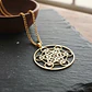 Collar De Acero Para Hombre Mujer Dije Cubo Metatrón Sagrado - Miniatura 2