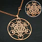 Collar De Acero Para Hombre Mujer Dije Cubo Metatrón Sagrado - Miniatura 19
