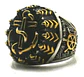 Anillo Militar Ancla Marina Plateado Acero Inoxidable Hombre - Miniatura 2