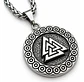 Collar Vikingo En Acero Para Hombres Dije Valknut  Amuleto - Miniatura 1