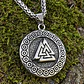 Collar Vikingo En Acero Para Hombres Dije Valknut  Amuleto - Miniatura 5