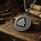 Collar Vikingo En Acero Para Hombres Dije Valknut  Amuleto - Miniatura 7