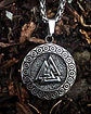 Collar Vikingo En Acero Para Hombres Dije Valknut  Amuleto - Miniatura 8