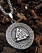 Collar Vikingo En Acero Para Hombres Dije Valknut  Amuleto - Miniatura 9