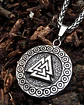 Collar Vikingo En Acero Para Hombres Dije Valknut  Amuleto - Miniatura 10