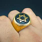 Anillo Estrella De David Color Plata Acero Inoxidable Hombre - Miniatura 3