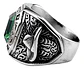 Anillo Ganadero Piedra Color Plata Acero Inoxidable Hombre - Miniatura 3