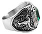 Anillo Ganadero Piedra Color Plata Acero Inoxidable Hombre - Miniatura 4