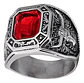 Anillo Ganadero Piedra Color Plata Acero Inoxidable Hombre - Miniatura 10