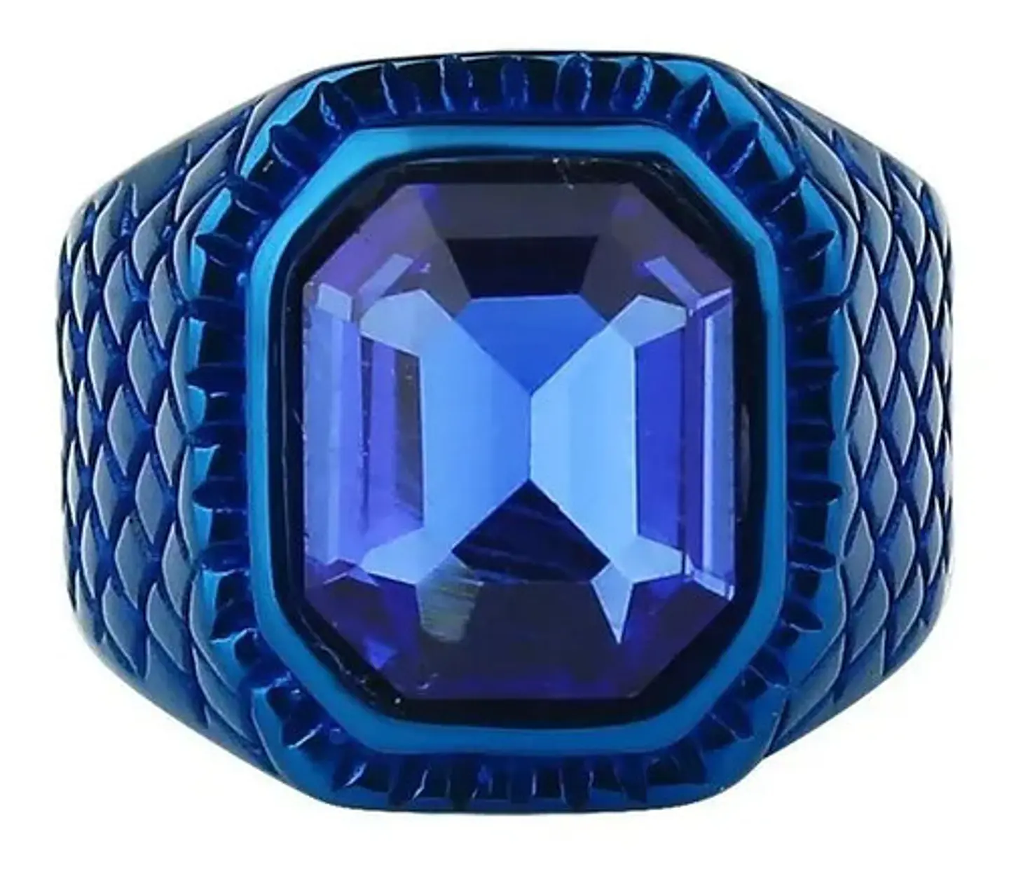 Anillo Piedra Clasico Color Negro Acero Inoxidable Hombre 4