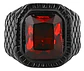 Anillo Piedra Clasico Color Negro Acero Inoxidable Hombre - Miniatura 7