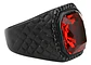 Anillo Piedra Clasico Color Negro Acero Inoxidable Hombre - Miniatura 8