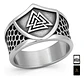 Anillo Vikingo Valknut Odin Plateado Acero Inoxidable Hombre - Miniatura 1