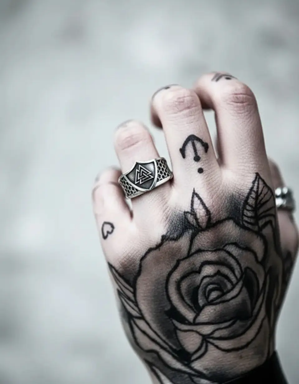 Anillo Vikingo Valknut Odin Plateado Acero Inoxidable Hombre 4