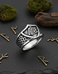Anillo Vikingo Valknut Odin Plateado Acero Inoxidable Hombre - Miniatura 7