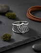 Anillo Vikingo Valknut Odin Plateado Acero Inoxidable Hombre - Miniatura 8
