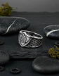 Anillo Vikingo Valknut Odin Plateado Acero Inoxidable Hombre - Miniatura 9
