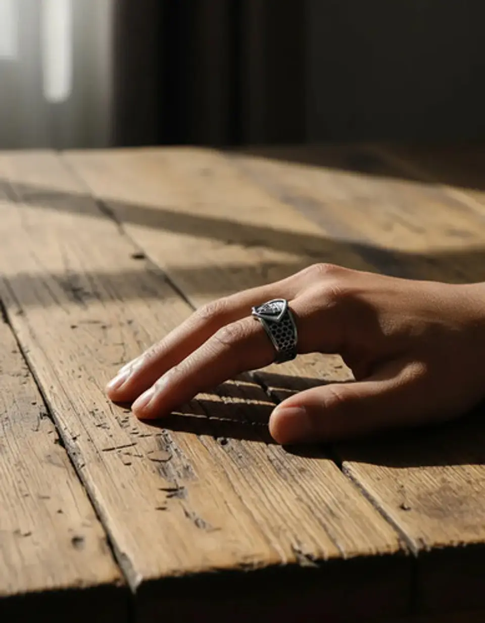 Anillo Vikingo Valknut Odin Plateado Acero Inoxidable Hombre 10