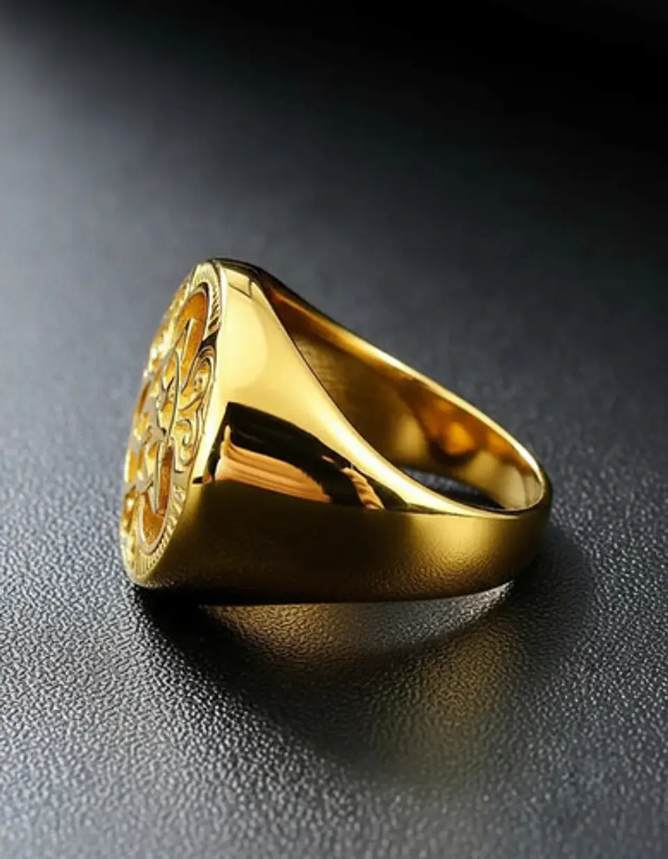 Anillo Nudo Celta Vikingo Color Oro Acero Inoxidable Hombre 5