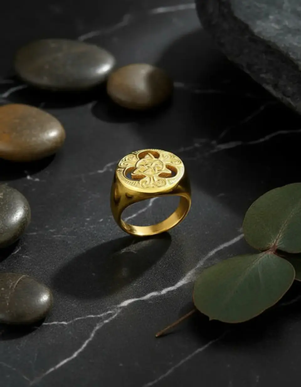Anillo Nudo Celta Vikingo Color Oro Acero Inoxidable Hombre 6