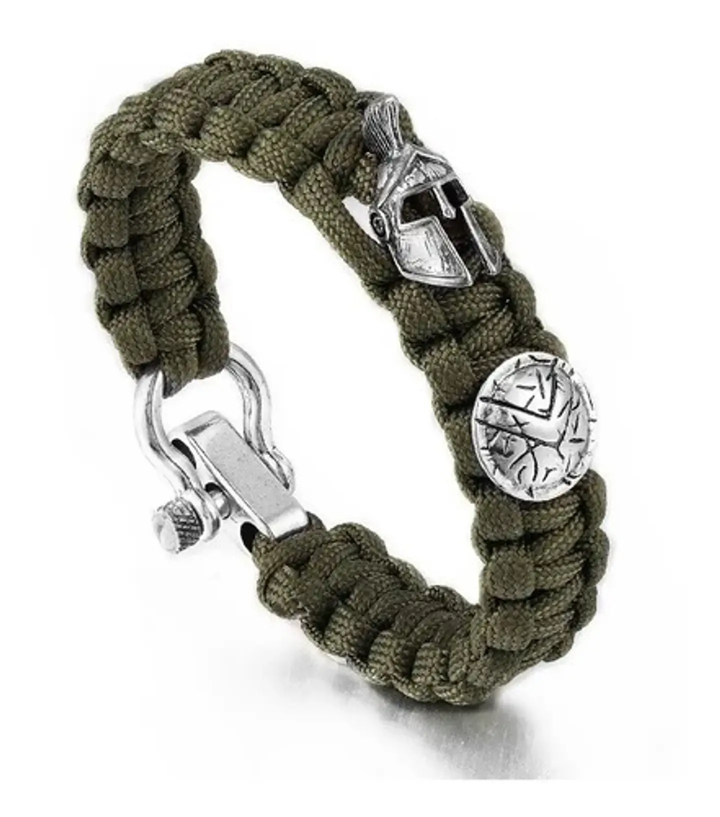 Pulsera Paracord Casco Guerrero Espartano Vikingo Hombre 1