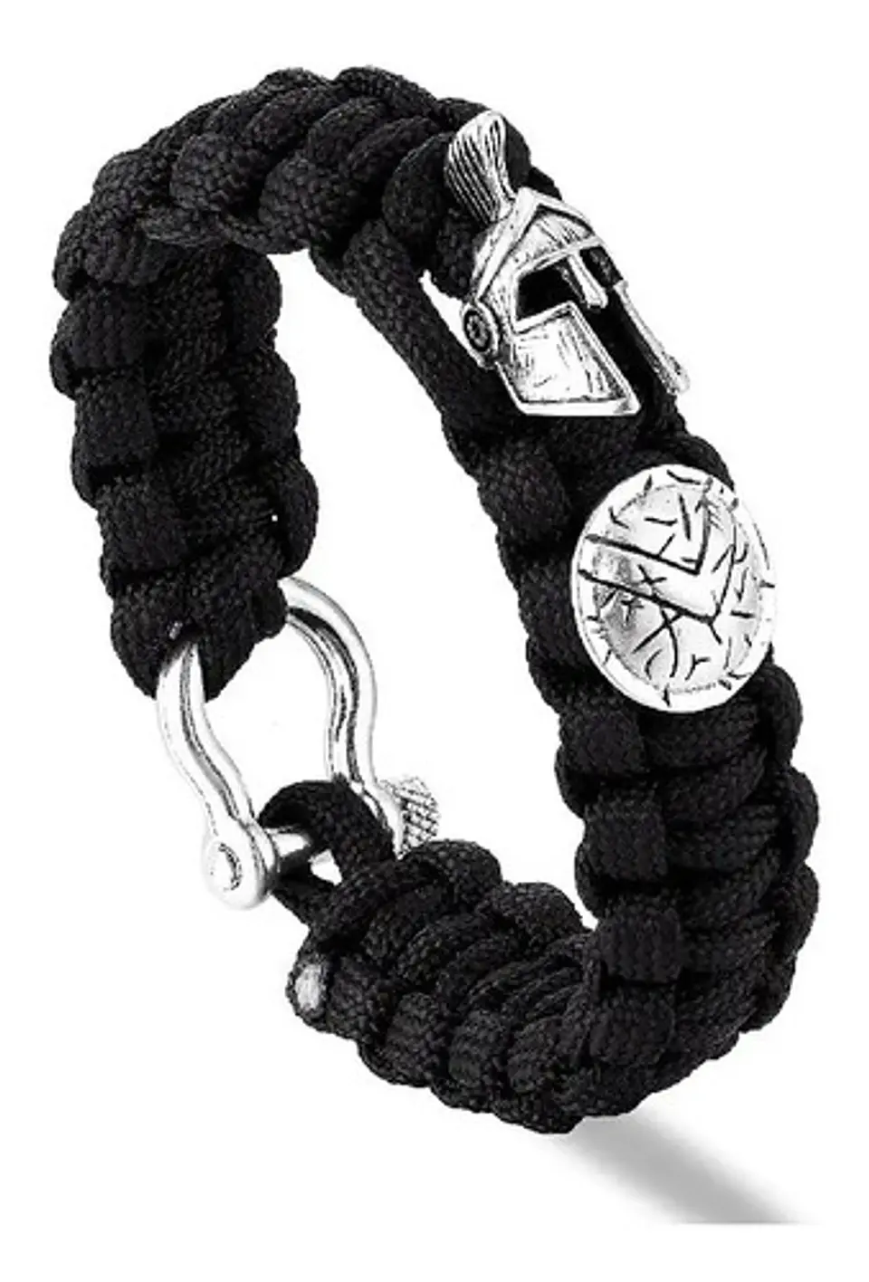 Pulsera Paracord Casco Guerrero Espartano Vikingo Hombre 6