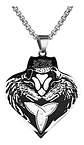 Collar Celta Lobo Color Plata Acero Inoxidable Hombre Mujer - Miniatura 1