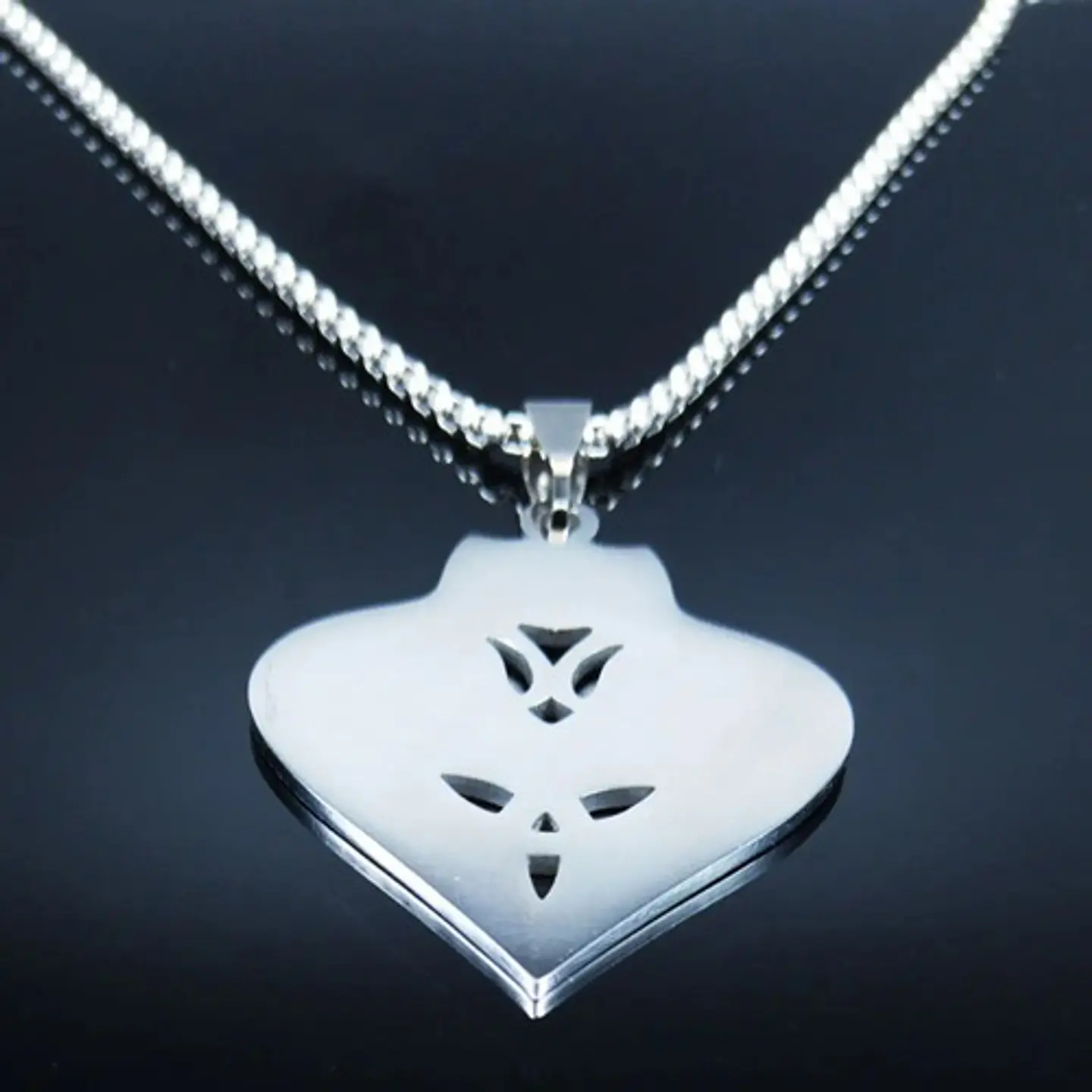 Collar Celta Lobo Color Plata Acero Inoxidable Hombre Mujer 6