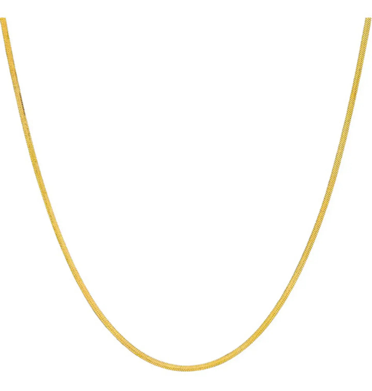 Cadena 50 Cm Serpiente 2mm Color Oro Acero Inoxidable Hombre 1