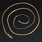 Cadena 50 Cm Serpiente 2mm Color Oro Acero Inoxidable Hombre - Miniatura 5