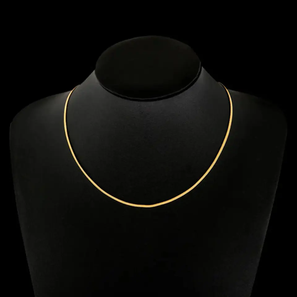 Cadena 50 Cm Serpiente 2mm Color Oro Acero Inoxidable Hombre 6