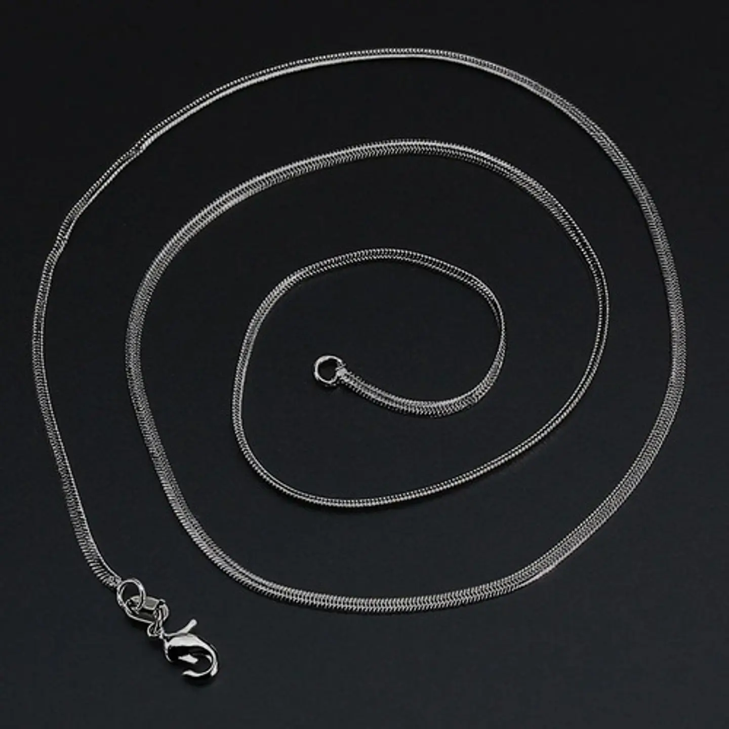 Cadena 50 Cm Serpiente 2mm Color Oro Acero Inoxidable Hombre 23