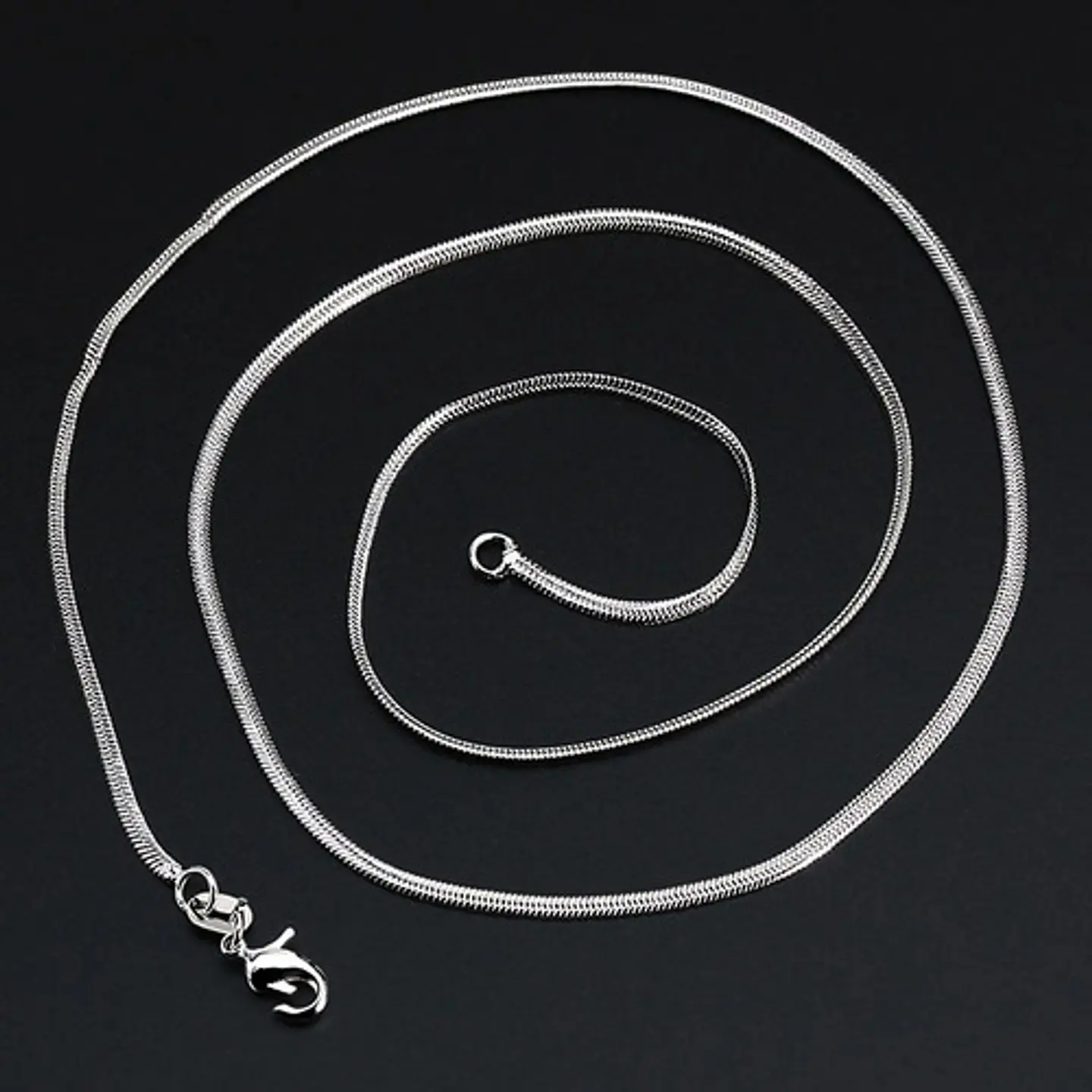 Cadena 50 Cm Serpiente 2mm Color Oro Acero Inoxidable Hombre 31