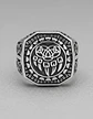 Anillo Garra Lobo Vikingo Plateado Acero Inoxidable Hombre - Miniatura 2