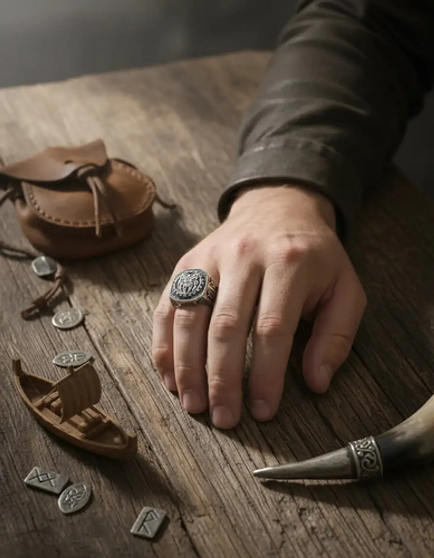 Anillo Garra Lobo Vikingo Plateado Acero Inoxidable Hombre 3
