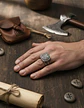 Anillo Garra Lobo Vikingo Plateado Acero Inoxidable Hombre - Miniatura 4