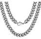 Cadena Acero Inoxidable 60 Cm Cubana Color Plata 9 Mm Hombre - Miniatura 1